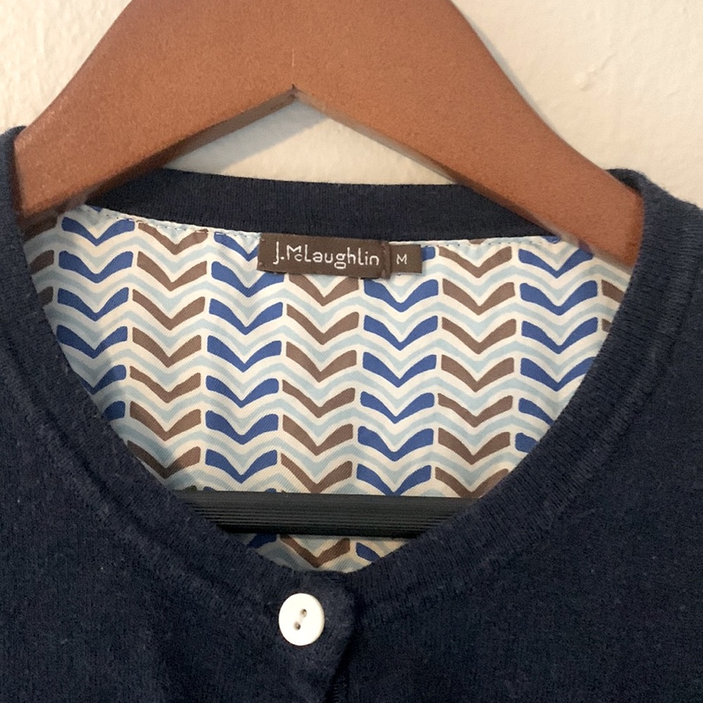 J.McLaughlin navy blue cardigan. Size small.